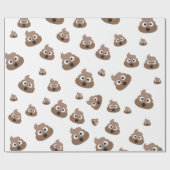 Papier Cadeau Motif mignon d'Emoji de dunette (Plat)