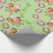 Papier Cadeau Motif mignon petite fille (Coin)