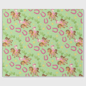 Papier Cadeau Motif mignon petite fille (Plat)