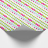 Papier Cadeau Motif mignonne rose verte à la menthe (Coin)
