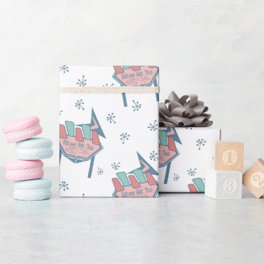 Papier Cadeau Motif milieu du siècle (Baby Shower)