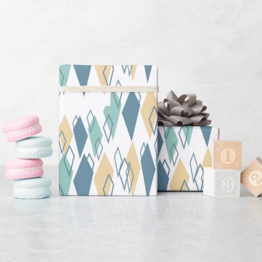 Papier Cadeau Motif milieu du siècle (Baby Shower)