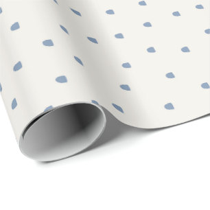 Papier Cadeau Motif minimal de galets bleus dispersés