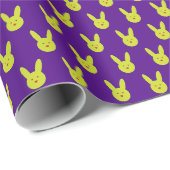 Papier Cadeau Motif minimal de lapin (Coin rond)