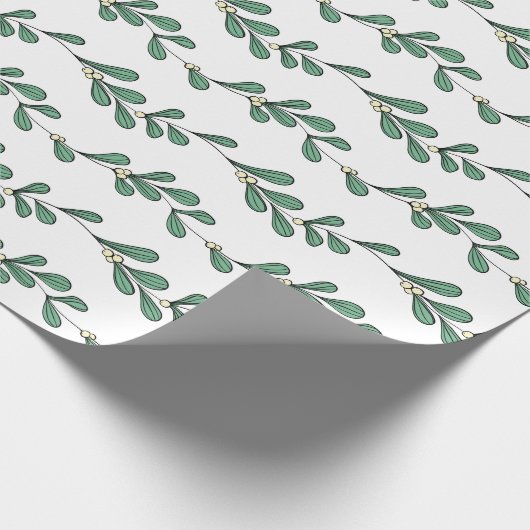 Papier Cadeau Motif Mistletoe (Coin)
