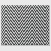 Papier Cadeau Motif moderne à la mode noir blanc Chevron Zigzag (Plat)