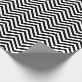 Papier Cadeau Motif moderne à la mode noir blanc Chevron Zigzag (Coin)