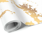 Papier Cadeau Motif moderne Abstrait Faux Gold (Coin rond)