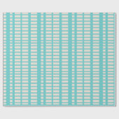 Papier Cadeau Motif moderne bleu quadrillage (Plat)