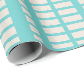 Papier Cadeau Motif moderne bleu quadrillage (Coin rond)