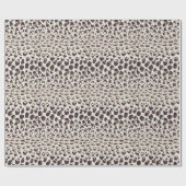 Papier Cadeau Motif moderne chic brun cheetah imprimé monogramme (Plat)