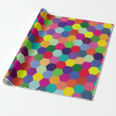 Papier Cadeau Motif Moderne Colorful - Housseur de printemps mod (Déroulé)