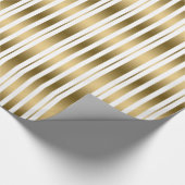 Papier Cadeau Motif Moderne De Blancs Et D'Or (Coin)