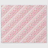 Papier Cadeau Motif moderne de Rosemaling de Noël scandinave (Plat)