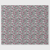 Papier Cadeau Motif moderne des lèvres B&W de rouge à lèvres (Plat)