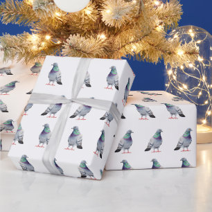 Papier Cadeau Motif moderne design Pigeon tendance