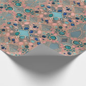 Papier Cadeau Motif moderne esthétique avec dentelle et perles c (Coin)