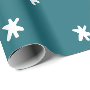 Papier Cadeau Motif moderne et blanc de vert bleu turquoise de
