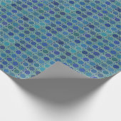 Papier Cadeau Motif moderne et élégant du Blue Ring (Coin)