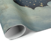 Papier Cadeau Motif moderne étoilé (Coin rond)