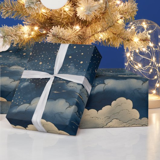 Papier Cadeau Motif moderne étoilé (Vacances)