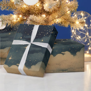 Papier Cadeau Motif moderne étoilé