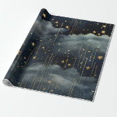 Papier Cadeau Motif moderne étoilé (Déroulé)