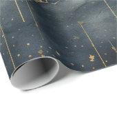 Papier Cadeau Motif moderne étoilé (Coin rond)
