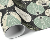 Papier Cadeau Motif moderne géométrique de l'ère atomique rétro (Coin rond)