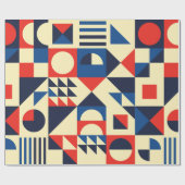 Papier Cadeau Motif moderne géométrique du milieu du siècle - 60 (Plat)