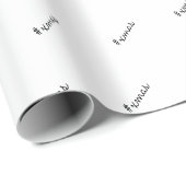 Papier Cadeau Motif moderne noir et blanc (Coin rond)