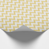 Papier Cadeau Motif moderne pastel jaune et blanc chevron (Coin)