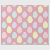 Papier Cadeau Motif moderne Pastel Oeufs colorés | Enveloppement (Plat)