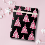 Papier Cadeau Motif moderne Pink Black Christmas Tree<br><div class="desc">Papier d'emballage design moderne rose et noir de Noël. Vous pouvez modifier la couleur de l'arrière - plan dans l'outil d'édition ou me contacter pour obtenir de l'aide. Éléments correspondants disponibles. Oeuvre d'artistes propres illustrations. Veuillez me contacter pour des demandes spéciales et personnalisation. © Zoe Chapman Design</div>