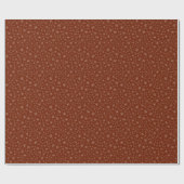 Papier Cadeau Motif moderne Snowflake sur Noël rouge (Plat)