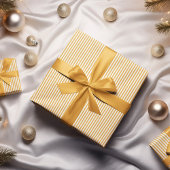 Papier Cadeau Motif moderne Sunflower Yellow Stripes