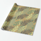 Papier Cadeau Motif moderne Tropical Palm (Déroulé)