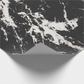 Papier Cadeau Motif moderne unique en marbre noir blanc marbre p (Coin)