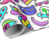 Papier Cadeau Motif mondial de la paix (Coin rond)