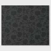 Papier Cadeau Motif monochromatique noir et gris foncé (Plat)
