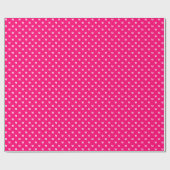 Papier Cadeau Motif monogramme personnalisé fuchsia rose chaud m (Plat)