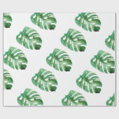 Papier Cadeau Motif Monstera Leaf (Plat)