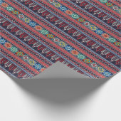 Papier Cadeau Motif Motif Palestinien Broderie. (Coin)