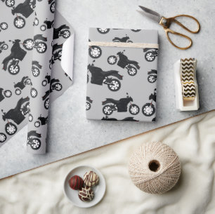 Papier Cadeau Motif moto