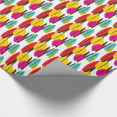 Papier Cadeau Motif multicolore Abstrait à feuille (Coin)