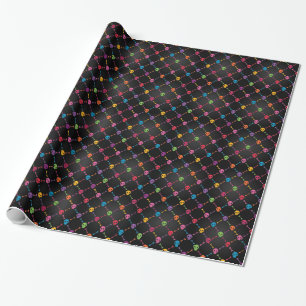 Papier Cadeau Motif multicolore avec des crânes