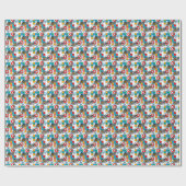 Papier Cadeau Motif multicolore créatif abstrait moderne (Plat)