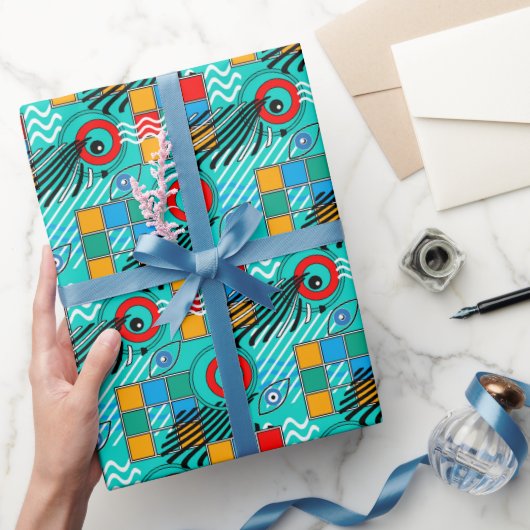 Papier Cadeau Motif multicolore créatif abstrait moderne (Cadeaux)