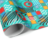 Papier Cadeau Motif multicolore créatif abstrait moderne (Coin rond)