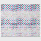 Papier Cadeau Motif multicolore de teckel (Plat)